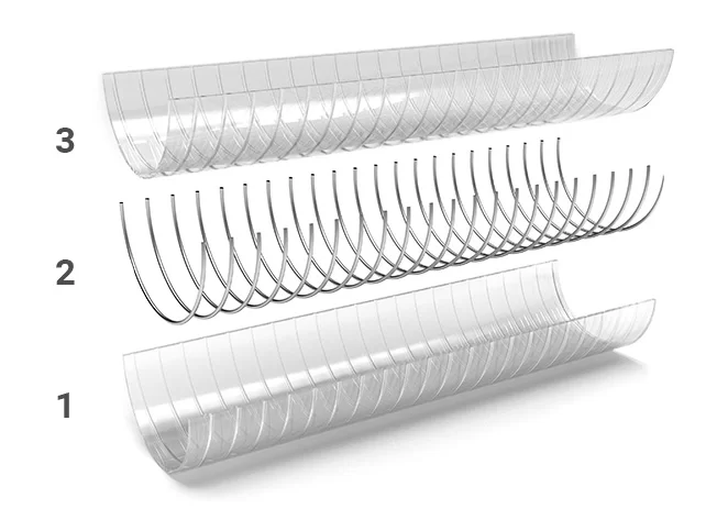 Прозрачный рукав со стальной спиралью Рукава ПВХ со стальной спиралью
