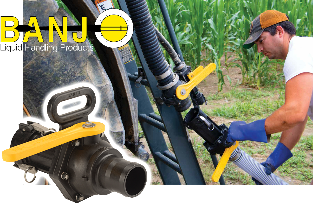 Кран для заправки без розлива продукта БРС с встроенным краном Banjo